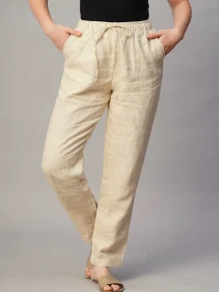 Women Cottonworld Pants | Pants^Women's Linen Regular Fit Pant