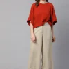 Women Cottonworld Culottes^Women's Linen Viscose Wide Leg Culotte