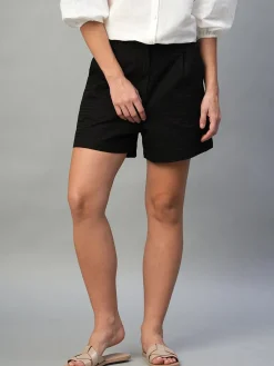 Women Cottonworld Shorts^Women's 100% Cotton Regular Fit Shorts