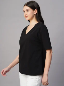 Women Cottonworld V-Neck | Regular Fit^Women's 100% Cotton Regular Fit Tshirt