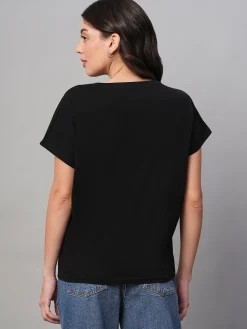 Women Cottonworld Round Neck | Regular Fit^Women's 100% Cotton Regular Fit Tshirt