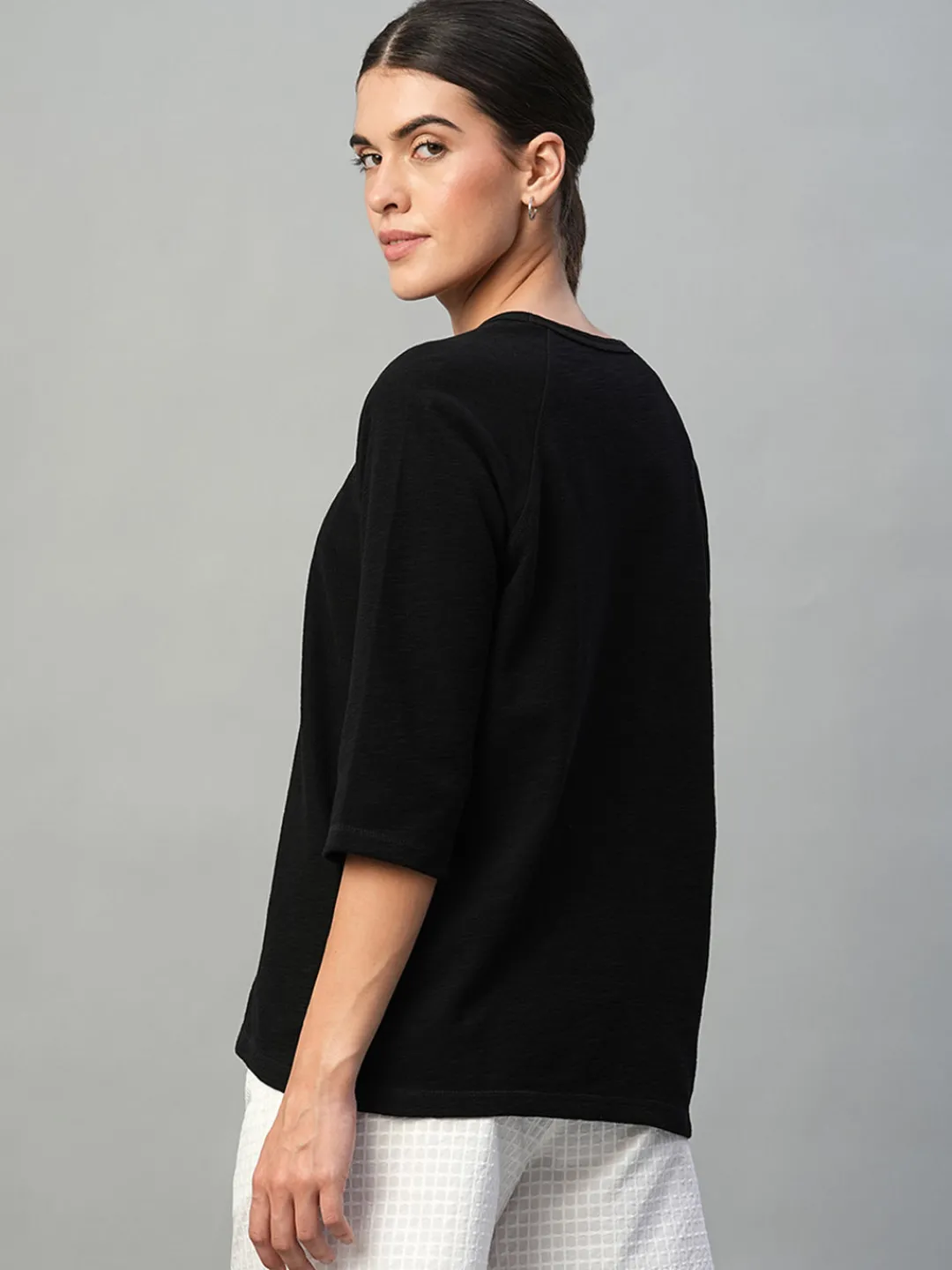 Women Cottonworld Round Neck | Regular Fit^Women's 100% Cotton Regular Fit Tshirt