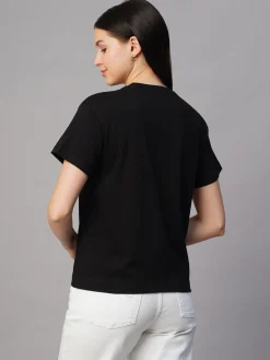 Women Cottonworld Round Neck | Regular Fit^Women's 100% Cotton Regular Fit Tshirt