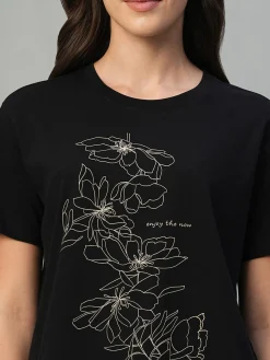 Women Cottonworld Regular Fit | V-Neck^Women's 100% Cotton Regular Fit Tshirt