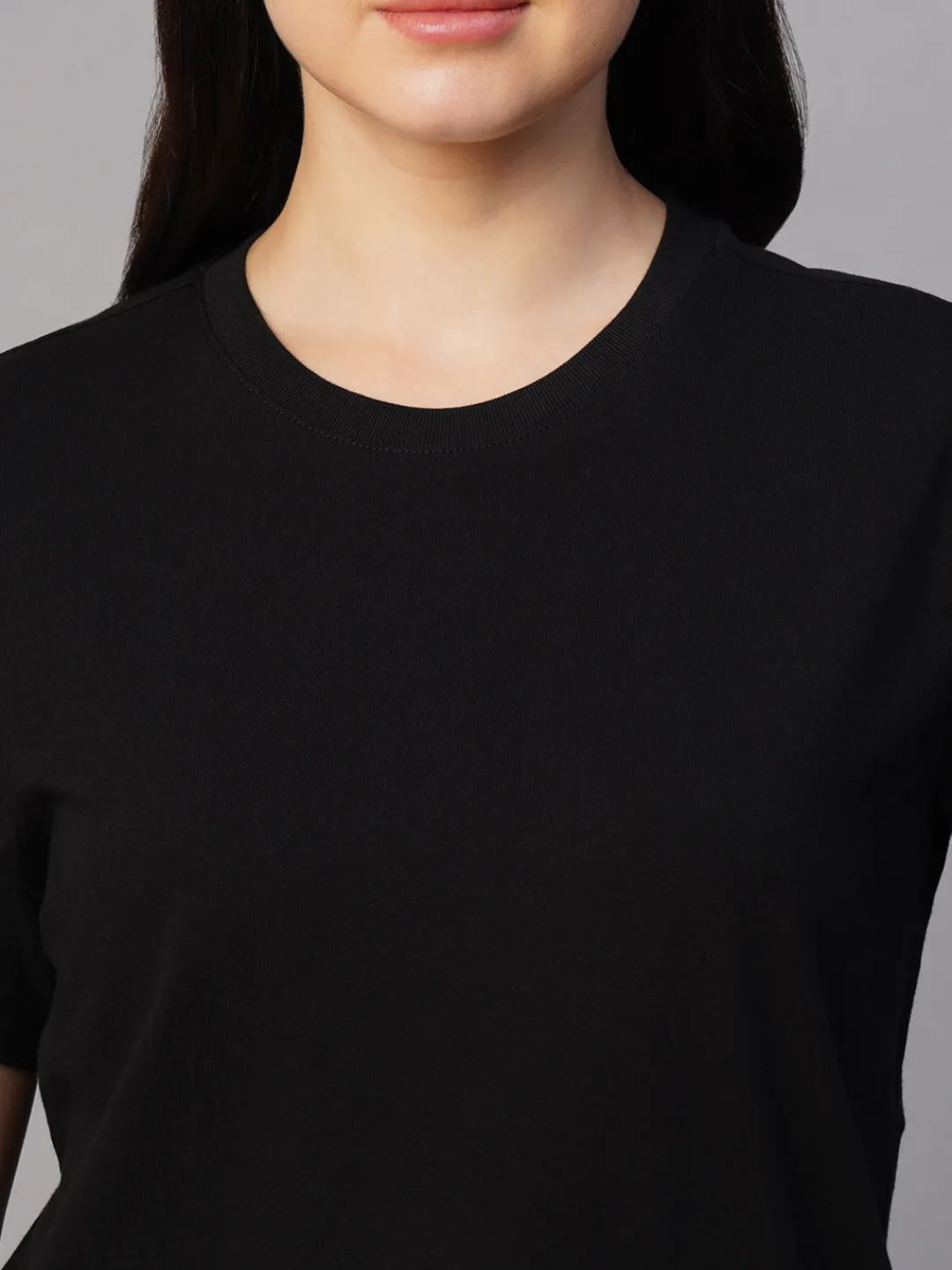 Women Cottonworld Round Neck | Regular Fit^Women's 100% Cotton Regular Fit Tshirt