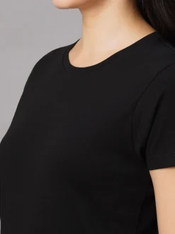 Women Cottonworld Round Neck | Regular Fit^Women's 100% Cotton Regular Fit Tshirt