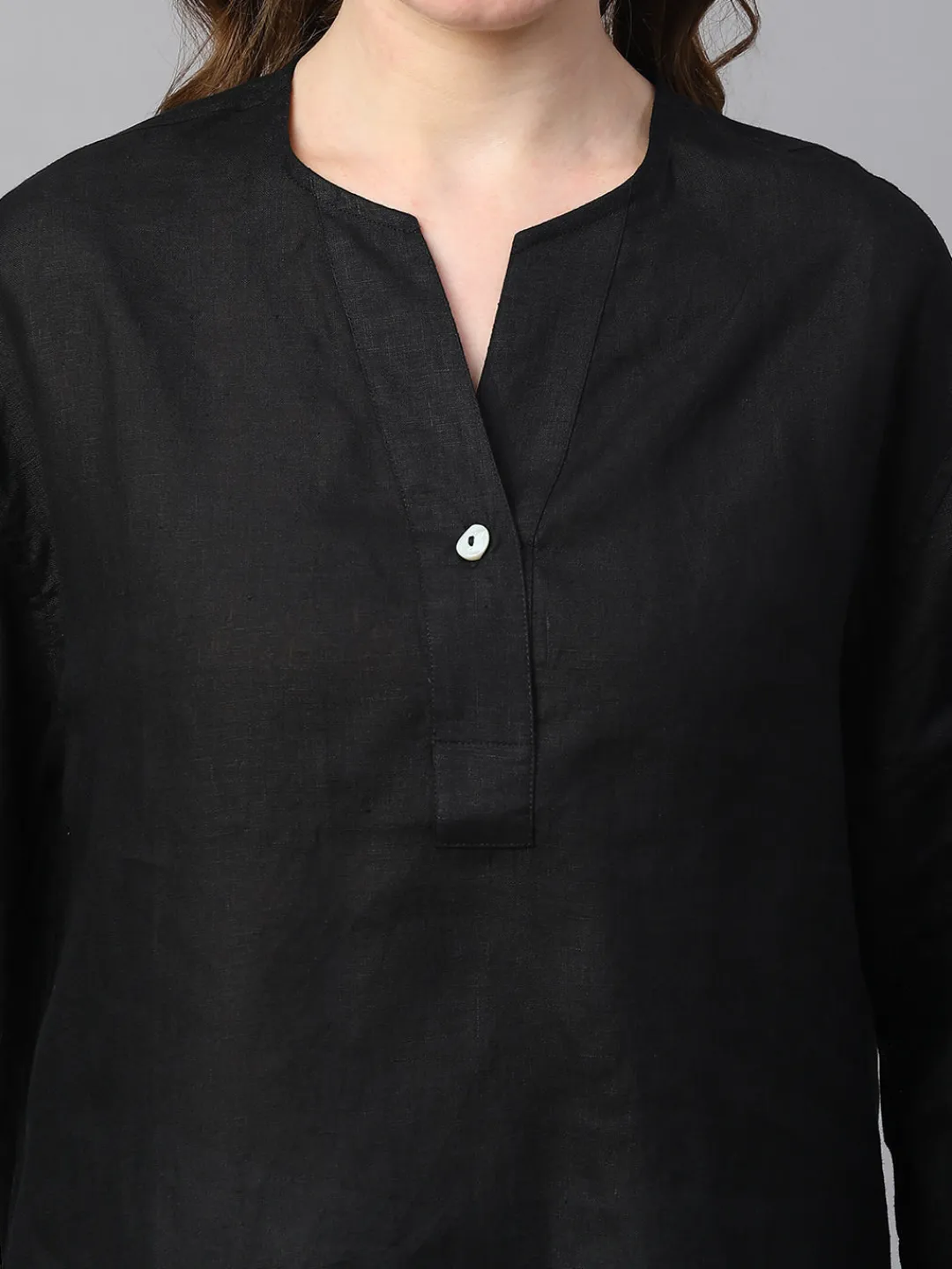 Women Cottonworld Tops & Shirts | Tops & Shirts^Women's 100% Linen Boxy Fit Blouse