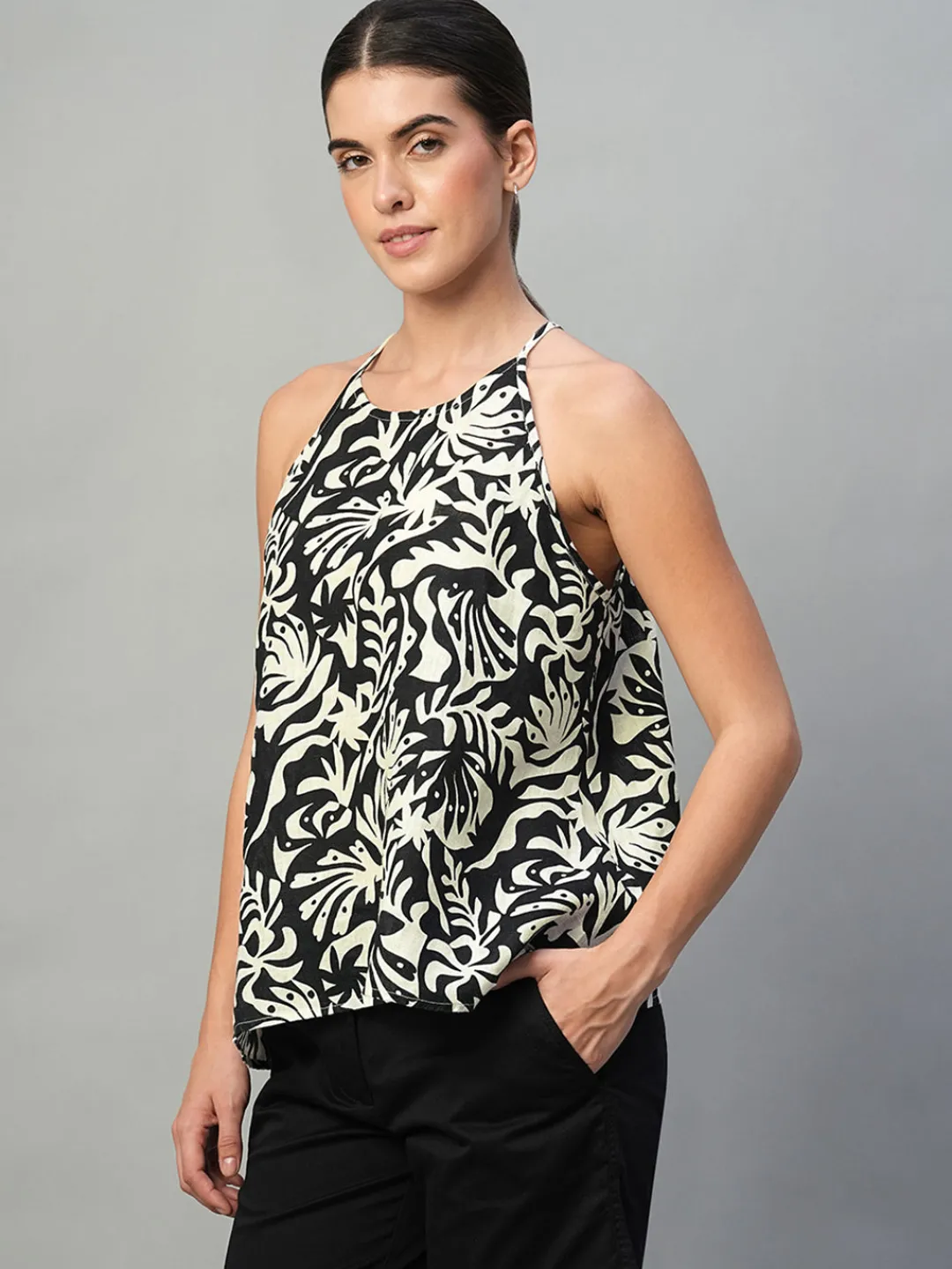 Women Cottonworld Tops & Shirts | Tops & Shirts^Women's 100% Linen Regular Fit Blouse