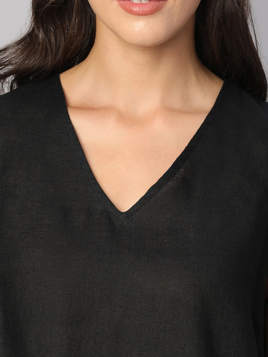 Women Cottonworld Tops & Shirts | Tops & Shirts^Women's 100% Linen Regular Fit Blouse