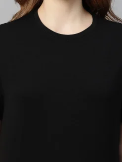 Women Cottonworld Women | Round Neck^Women's Cotton Bamboo Elastane Regular Fit Tshirt