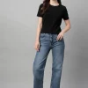 Women Cottonworld Round Neck | Regular Fit^Women's Cotton Elastane Regular Fit Tshirt