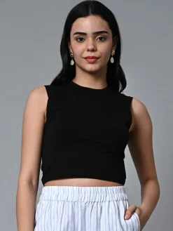 Women Cottonworld Vests^Women's Cotton Elastane Slim Fit Vest