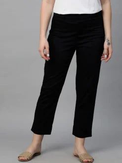 Women Cottonworld Trousers^Women's Cotton Elastane Regular Fit Pant