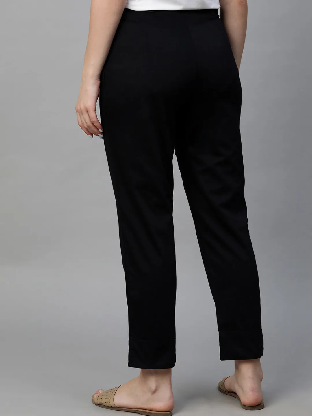 Women Cottonworld Trousers^Women's Cotton Elastane Regular Fit Pant