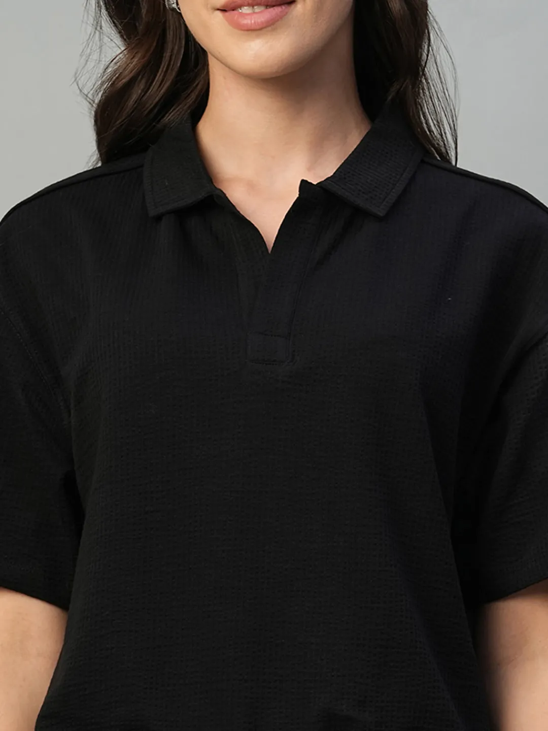 Women Cottonworld Regular Fit^Women's Cotton Elastane Regular Fit Tshirt