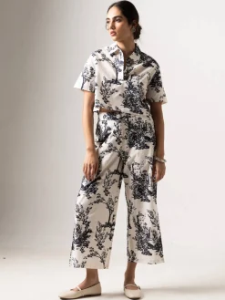 Women Cottonworld Culottes | Womens Co-Ord Sets^Women's Cotton Linen Regular Fit Culotte