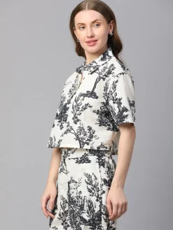 Women Cottonworld Tops & Shirts | Tops & Shirts^Women's Cotton Linen Boxy Fit Blouse