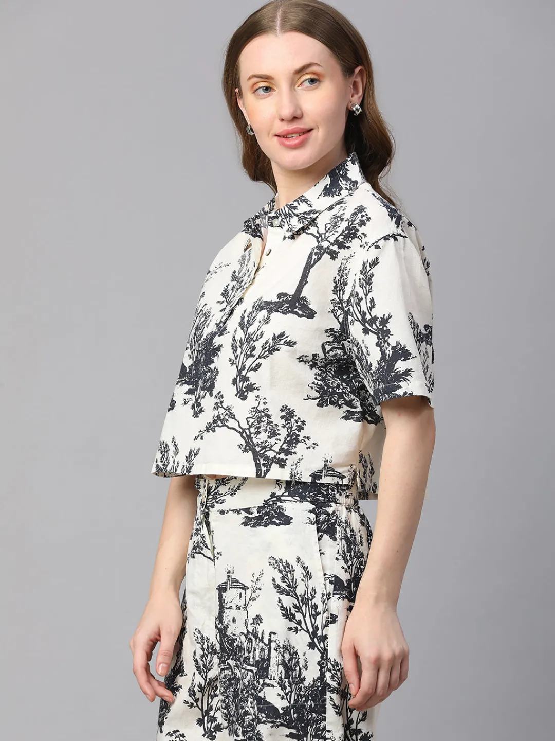 Women Cottonworld Tops & Shirts | Tops & Shirts^Women's Cotton Linen Boxy Fit Blouse