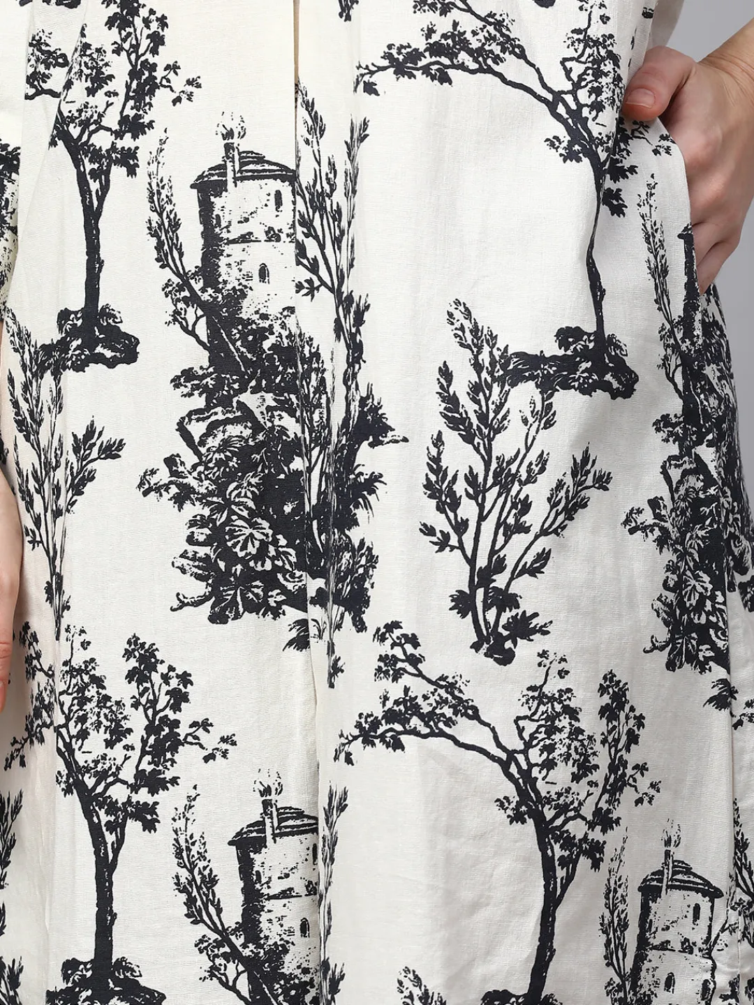 Women Cottonworld Dresses | Dresses^Women's Cotton Linen Regular Fit Dress