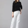 Women Cottonworld Round Neck^Women's Cotton Loose Fit Tshirt