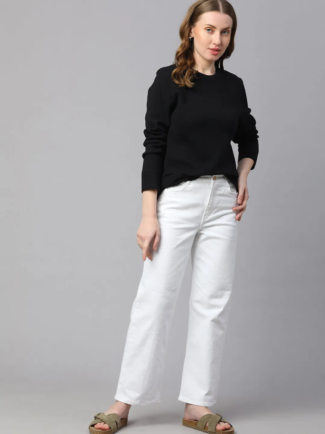 Women Cottonworld Round Neck^Women's Cotton Loose Fit Tshirt