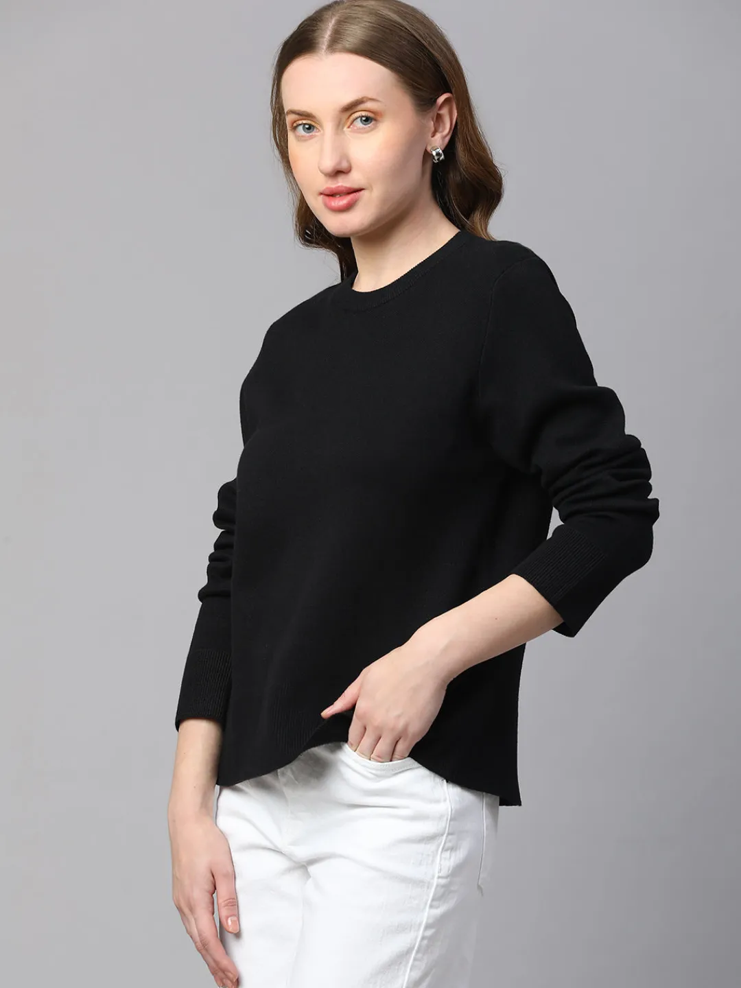 Women Cottonworld Round Neck^Women's Cotton Loose Fit Tshirt