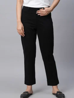 Women Cottonworld Trousers^Women's Cotton Lycra Regular Fit Pant