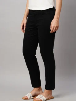 Women Cottonworld Trousers^Women's Cotton Lycra Regular Fit Pant