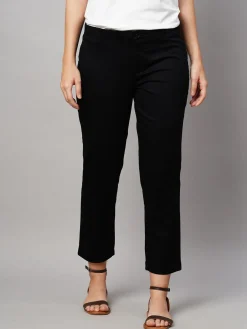 Women Cottonworld Trousers^Women's Cotton Lycra Regular Fit Pant