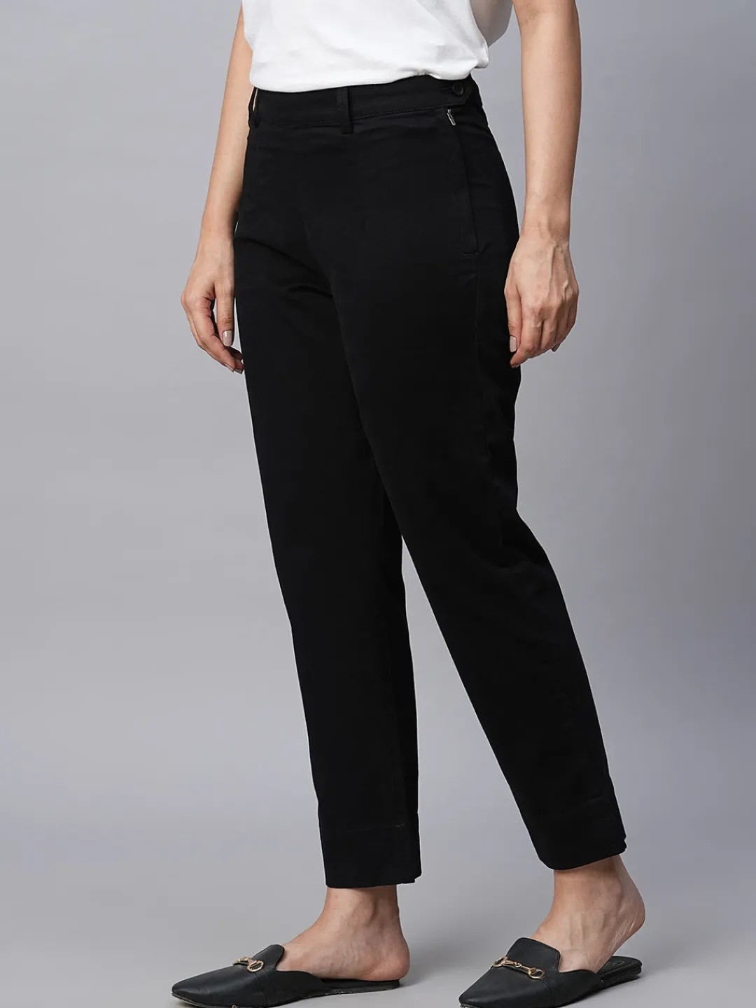 Women Cottonworld Trousers^Women's Cotton Lycra Regular Fit Pant