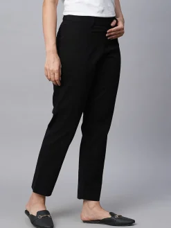 Women Cottonworld Trousers^Women's Cotton Lycra Regular Fit Pant