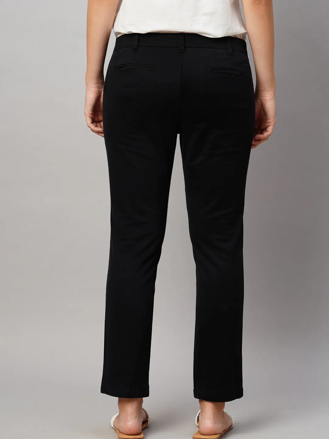Women Cottonworld Trousers^Women's Cotton Lycra Regular Fit Pant