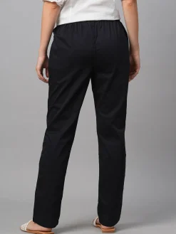 Women Cottonworld Trousers^Women's Cotton Lycra Regular Fit Pant