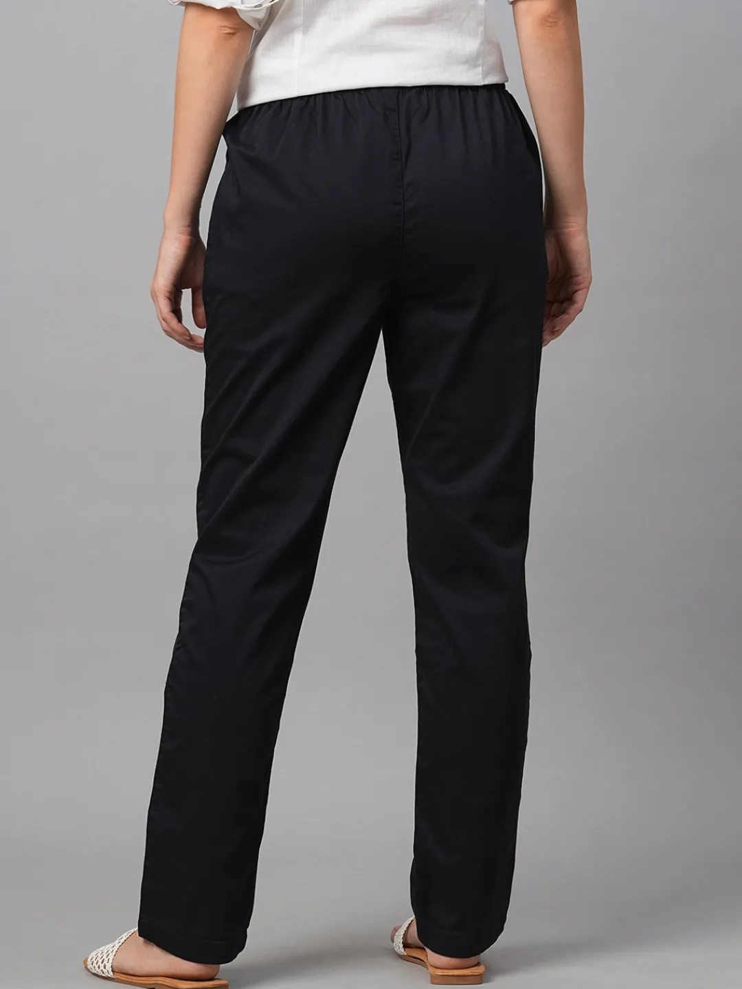 Women Cottonworld Trousers^Women's Cotton Lycra Regular Fit Pant