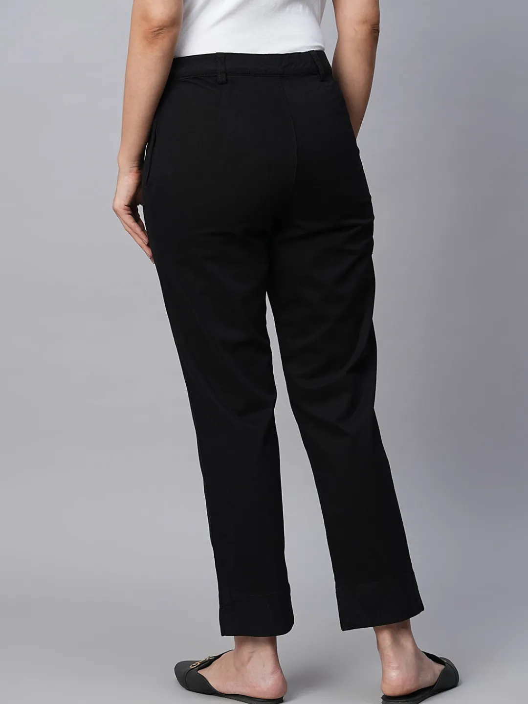 Women Cottonworld Trousers^Women's Cotton Lycra Regular Fit Pant