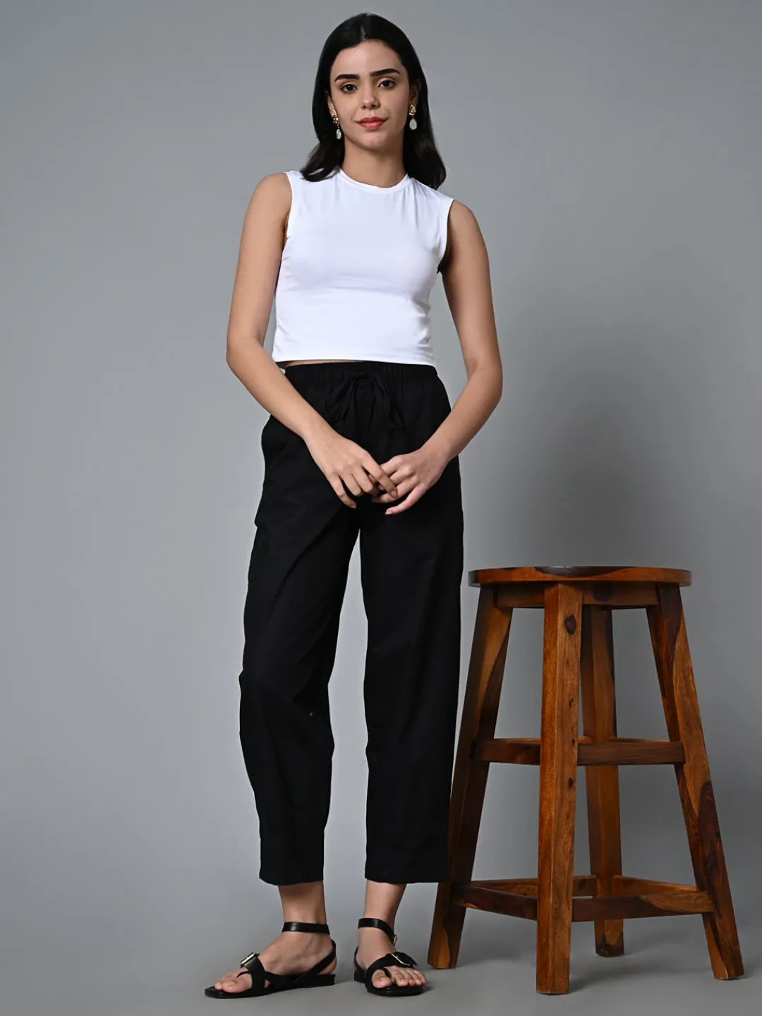 Women Cottonworld Trousers^Women's Cotton Regular Fit Pant