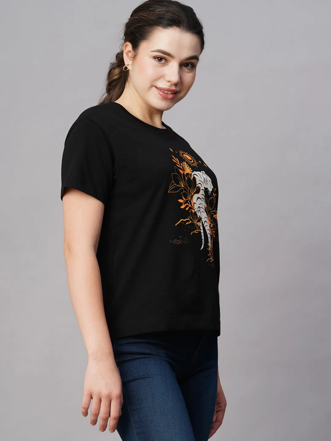 Women Cottonworld Round Neck | Regular Fit^Women's Cotton Regular Fit Tshirt