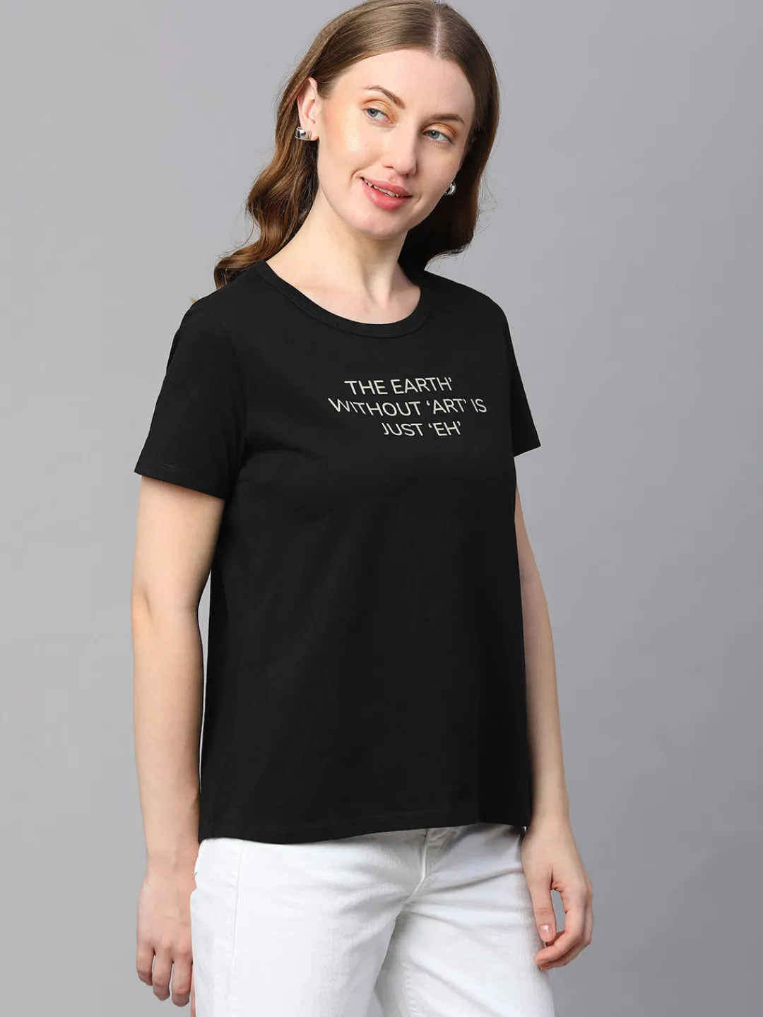 Women Cottonworld Round Neck | Regular Fit^Women's Cotton Regular Fit Tshirt