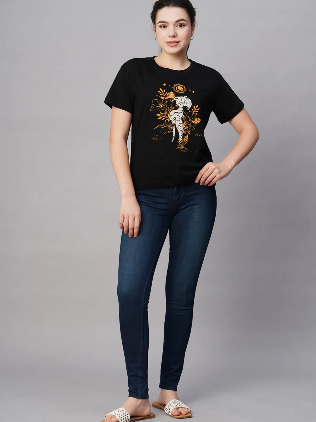 Women Cottonworld Round Neck | Regular Fit^Women's Cotton Regular Fit Tshirt