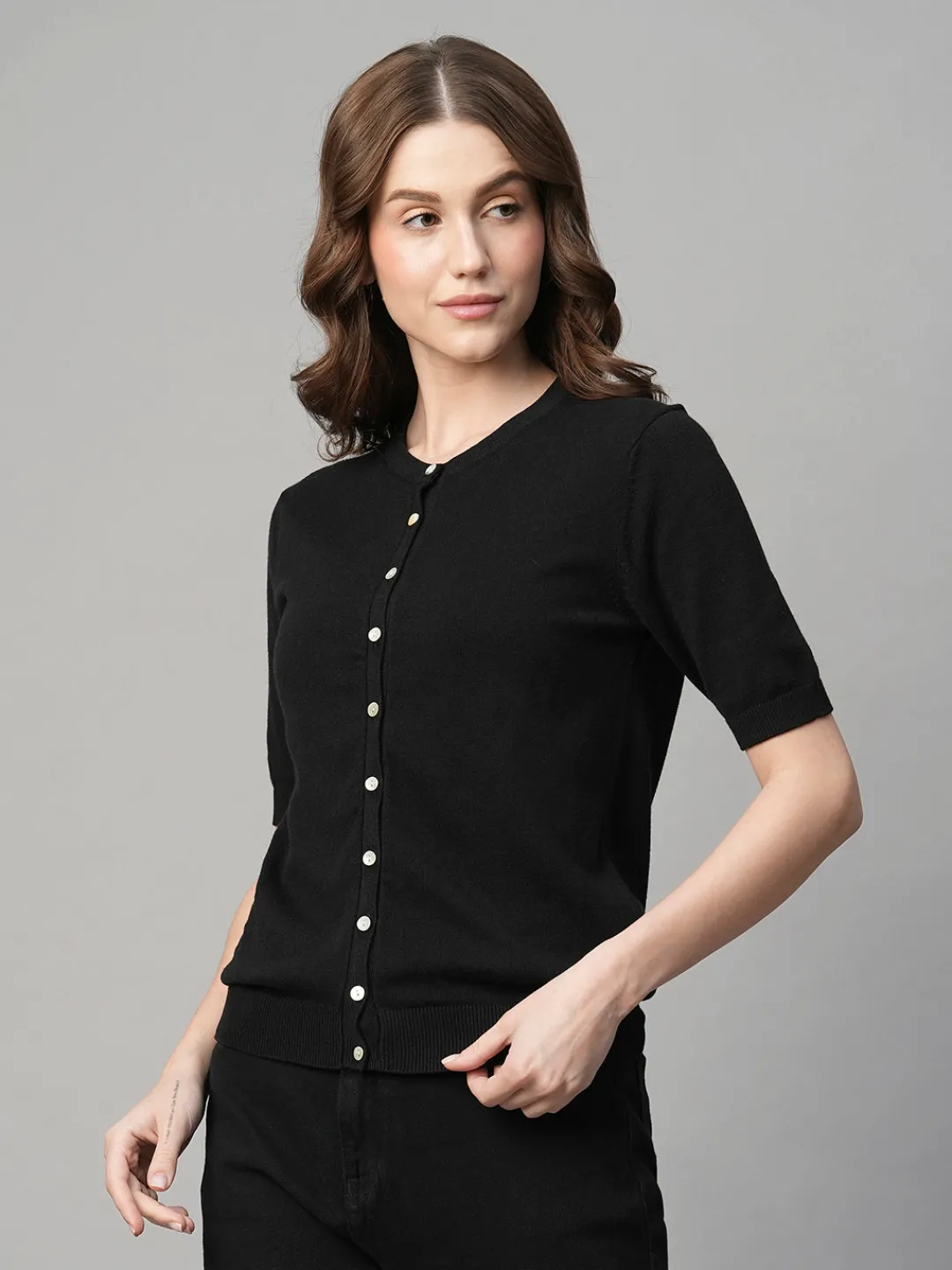 Women Cottonworld Regular Fit | Round Neck^Women's Cotton Viscose Regular Fit Tshirt