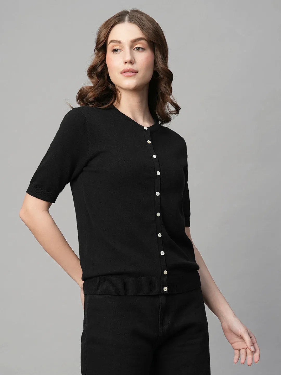 Women Cottonworld Regular Fit | Round Neck^Women's Cotton Viscose Regular Fit Tshirt