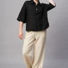 Women Cottonworld Tops & Shirts | Tops & Shirts^Women's Linen Boxy Fit Blouse