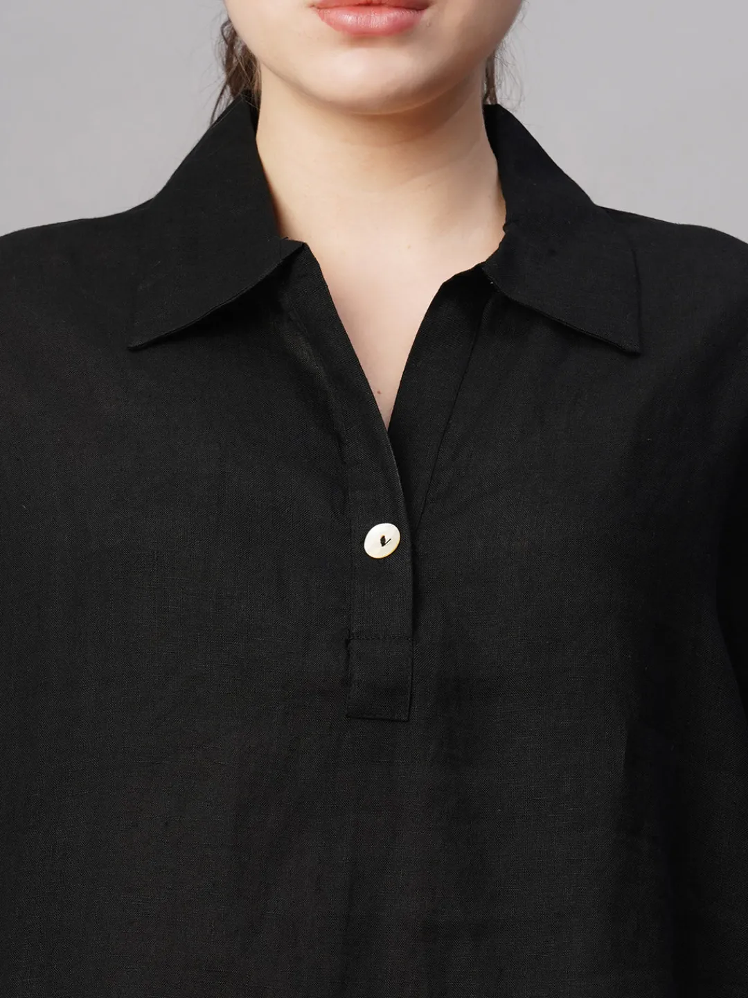 Women Cottonworld Tops & Shirts | Tops & Shirts^Women's Linen Boxy Fit Blouse