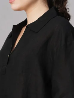 Women Cottonworld Tops & Shirts | Tops & Shirts^Women's Linen Boxy Fit Blouse