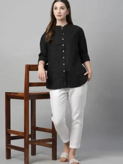 Women Cottonworld Tops & Shirts | Tops & Shirts^Women's Linen Loose Fit Blouse