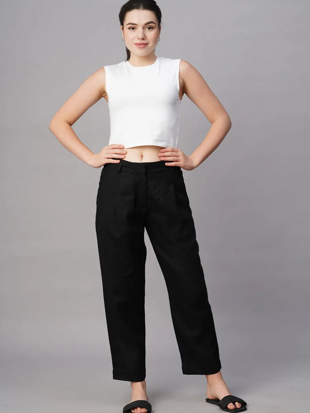 Women Cottonworld Pants | Pants^Women's Linen Regular Fit Pant