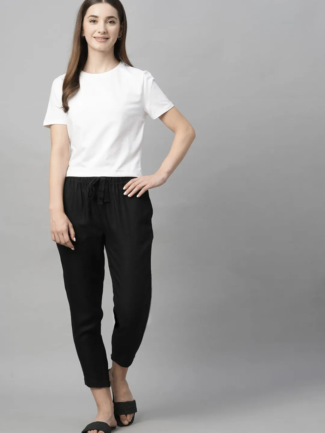 Women Cottonworld Pants | Pants^Women's Linen Regular Fit Pant