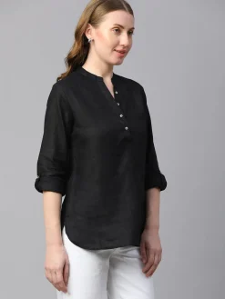 Women Cottonworld Tops & Shirts | Tops & Shirts^Women's Linen Regular Fit Blouse
