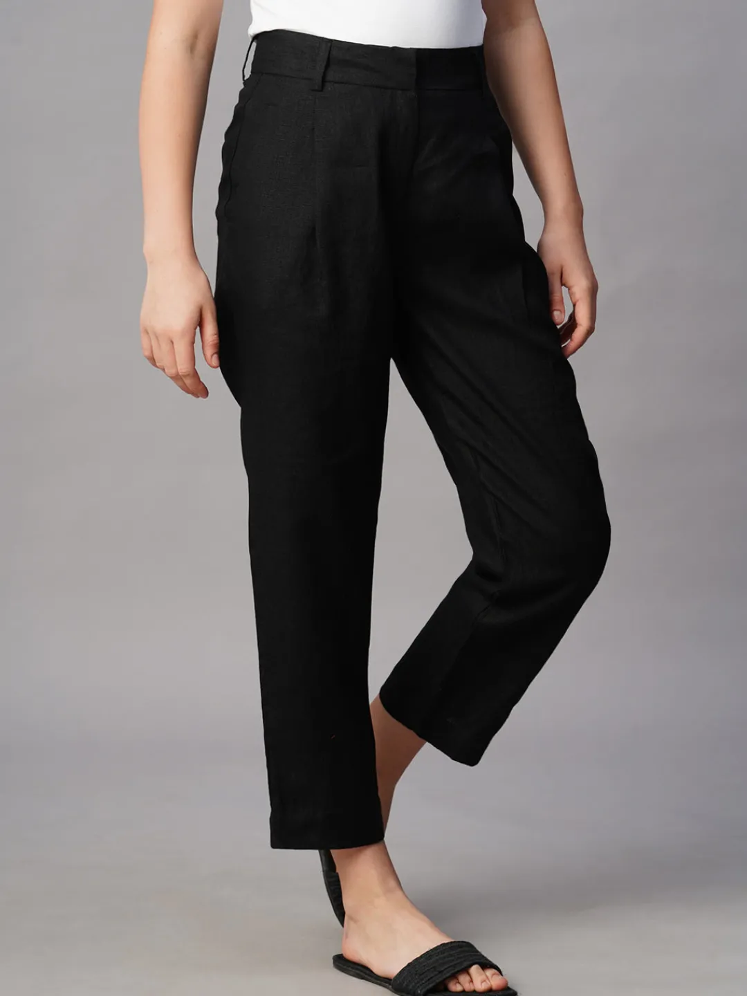 Women Cottonworld Pants | Pants^Women's Linen Regular Fit Pant