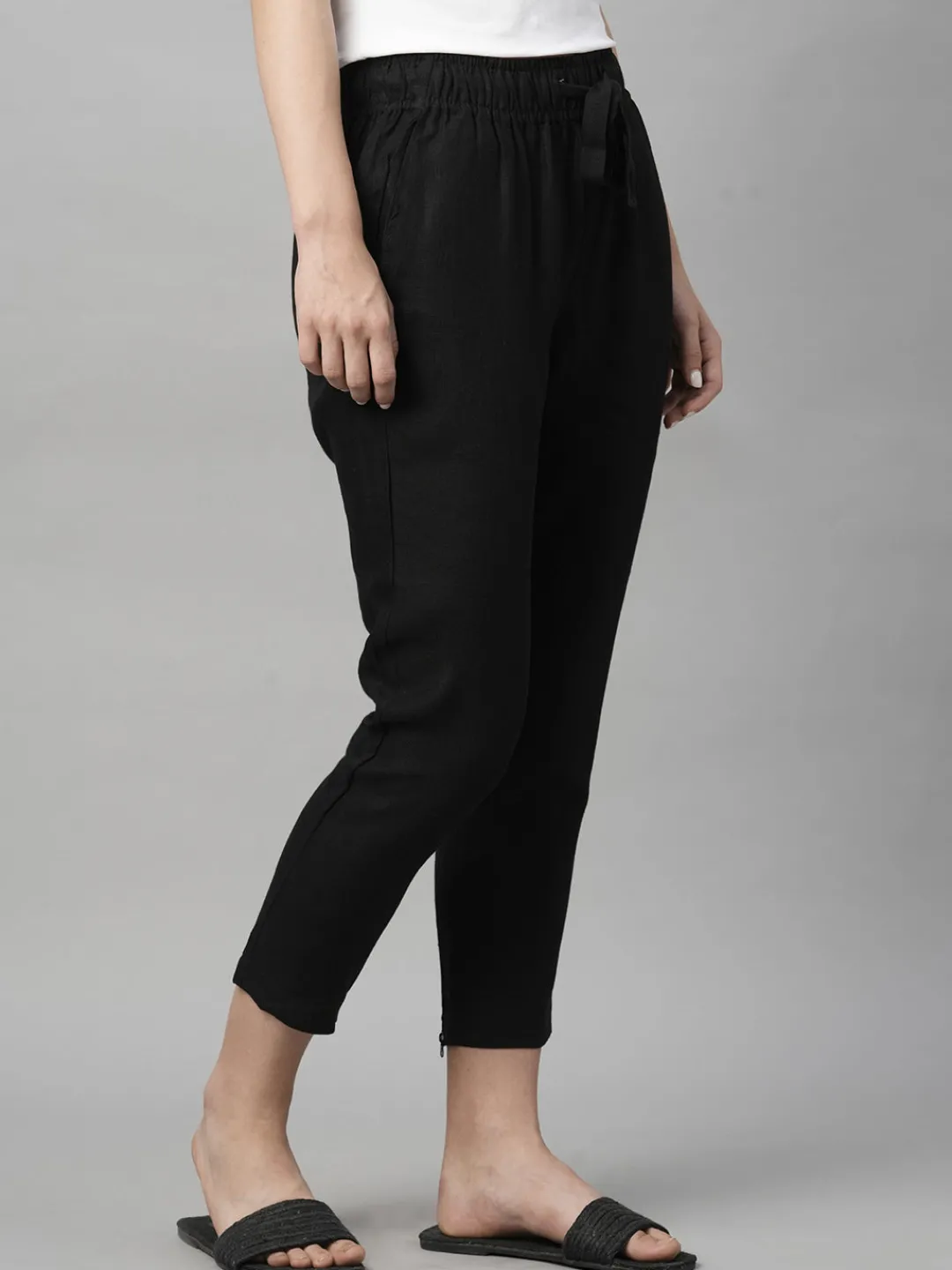 Women Cottonworld Pants | Pants^Women's Linen Regular Fit Pant